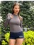 Basic Bisiklet Yaka Uzun Kollu Slim Fit Kadın Body T-Shirt 4