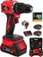 Germany W-2180 Darbeli Brushless Motor Samsung Pilli 2 Akülü Vidalama Matkap + 84 Parça Aksesuar Set 1