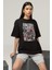 Marvel Spider Punk Baskılı Unisex Tişört, Oversize Örümcek Adam Tişört 2