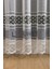 Kullanıma Hazır Ekru Gri Renk Efes Desen (1x3) Sık Pileli Tül Perde 3