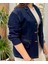 Mevsimlik Düşük Omuz Regular Fit Blazer Kot Ceket. 4