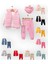 Baby Marka Moller Desen Baskı Yelekli Üçlü Takım Unisex 6-36 Ay 1