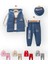 Baby Marka Moşino Desen Baskı Yelekli Üçlü Takım Unisex 6-36 Ay 1