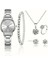 Kadın Kol Saati, Bileklik, Küpe, Kolye, Set Halinde Kadın Saat 1