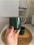 Yeşil Porselen Gold Kulplu Mug Kahve Çay Bardağı Renkleri 200ML 2