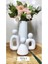 18 cm Uzun Vazo+Modern Aile Üclü Aile Set 1