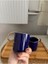 Mavi Porselen Gold Kulplu Mug Kahve Çay Bardağı Renkleri 200ML 1
