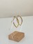 Çift Taraflı Oval Gold Küpe - Minimalist Tasarım, Şık ve Zarif 4