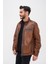 Basics&more Erkek Fermuar Detaylı Hakiki Deri Ceket - SRY27 4