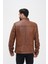 Basics&more Erkek Fermuar Detaylı Hakiki Deri Ceket - SRY27 5