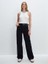 Beli Kemerli Wideleg Kadin Jean Pantolon - W4CS74Z8 1