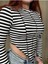 Dikiş Detaylı Asimetrik Crop Top Mevsimlik Kumaş 1