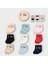 Baby Marka Doory Desen Çorap Set Unisex 0-6 Ay 3 Lü Set 1