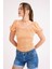 Kare Yaka Viskon Keten Crop Bluz 5