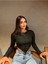 Dikiş Detaylı Asimetrik Crop Top Mevsimlik Kumaş 1