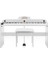 Sdp-92 Tuş Hassasiyetli 88 Tuşlu Kapaklı Dijital Piyano + Tabure - Beyaz 1