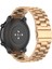 Geçerlidir Ticwatch Generation / MOTO360 Ikinci Nesil 460 / Samsung Gears3 / Huawei Gt 22MM Kelebek Toka 3 Boncuklu Paslanmaz Çelik Metal Saat Kordonu Gül Altın (Yurt Dışından) 2
