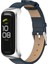 Samsung Galaxy Fit 2 Mavi Gümüş Için Mikrofiber Deri Watch Band (Yurt Dışından) 1