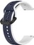Samsung Gear S3 Frontier Gece Mavisi+Beyaz Için Dışbükey Döngü Silikon Kayış (Yurt Dışından) 2