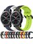 Samsung Gear S3 Frontier Gece Mavisi+Beyaz Için Dışbükey Döngü Silikon Kayış (Yurt Dışından) 4