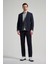 Çizgili Desen Gofreli Mono Yaka Esnek 6 Drop Slim Fit Ceket 1002250122 2