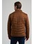 Kahverengi Dik Yaka Yan Cep Dolum Şişme Standart Fit Esnek Casual Deri Mont 1038245167 5