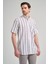 Kısa Kol Çizgili Desen Bez Ayağı Düğmeli Yaka Cepli Pamuklu Casual Comfort Fit Gömlek 1004250167 3