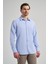 Uzun Kol Desenli Armürlü Sert Yaka Cepli Pamuklu Classic Comfort Fit Gömlek 1004250171 3