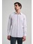 Uzun Kol Çizgili Desen Bez Ayağı Sert Yaka Cepli Pamuklu Classic Comfort Fit Gömlek 1004250172 3