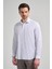 Uzun Kol Çizgili Desen Bez Ayağı Italyan Yaka Cepsiz Pamuklu Classic Slim Fit Gömlek 1004250181 1