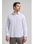 Uzun Kol Çizgili Desen Bez Ayağı Italyan Yaka Cepsiz Pamuklu Classic Slim Fit Gömlek 1004250181 3