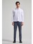 Uzun Kol Desenli Armürlü Düğmeli Yaka Cepsiz Pamuklu Casual Slim Fit Gömlek 1004250206 2