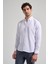 Uzun Kol Desenli Armürlü Düğmeli Yaka Cepsiz Pamuklu Casual Slim Fit Gömlek 1004250206 3