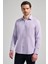 Lila Sert Yaka Düz Classic Pamuklu Slim Fit Gömlek 1004250214 1