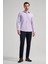 Lila Sert Yaka Düz Classic Pamuklu Slim Fit Gömlek 1004250214 2