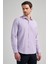 Lila Sert Yaka Düz Classic Pamuklu Slim Fit Gömlek 1004250214 3