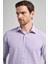 Lila Sert Yaka Düz Classic Pamuklu Slim Fit Gömlek 1004250214 4