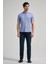 Saks Uzun Kol Düz Örme Düğmeli Yaka Cepsiz Pamuklu Classic Slim Fit Gömlek 1004250152_305 2
