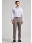 Sütlü Kahverengi Esnek Yandan Cepli Comfort Fit Classic Pantolon 1003250159 2