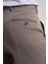 Sütlü Kahverengi Esnek Yandan Cepli Comfort Fit Classic Pantolon 1003250159 5