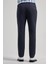 Koyu Lacivert Kendinden Desenli Yan Cep Slim Fit Jogger Pantolon 1003250161 4