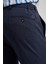 Koyu Lacivert Kendinden Desenli Yan Cep Slim Fit Jogger Pantolon 1003250161 5