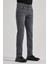 Koyu Antrasit Düz Gabardin Pamuklu 5 Cep Slim Fit Casual Denim Pantolon 1023245158 3