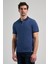 Lacivert Pike Polo Yaka Pamuk Casual Slim Fit Dar Kesim Tişört 1011240155 1
