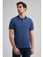 Lacivert Pike Polo Yaka Pamuk Casual Slim Fit Dar Kesim Tişört 1011240155 3