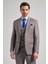 Koyu Vizon Kendinden Desenli 2 Düğme Classic Esnek Slim Fit Takım Elbise 1001250157 2