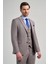 Koyu Vizon Kendinden Desenli 2 Düğme Classic Esnek Slim Fit Takım Elbise 1001250157 3