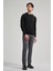 Uzun Kol Düz Örme Bisiklet Yaka Cepsiz Pamuklu Slim Fit Triko 1012245163 2