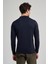 Koyu Lacivert Polo Yaka Düz Casual Pamuklu Slim Fit Triko 1012245250 5
