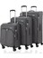 Mçs Baggaj V2411 Super Lıght Valiz Black Set 1